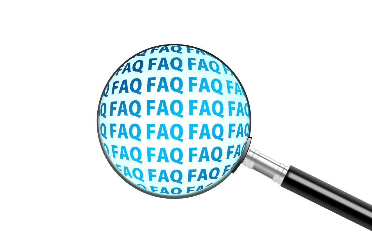  Magnifying class showing FAQ