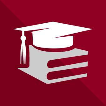 Books with Graduation Cap Icon Books with Graduation Cap Icon
