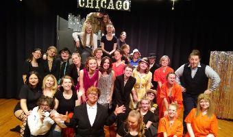  Cast and Crew of Chicago on Stage