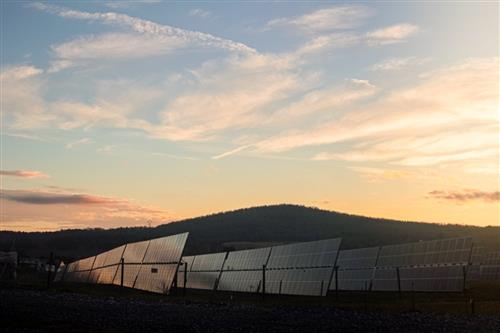 Scenic picture of solar array